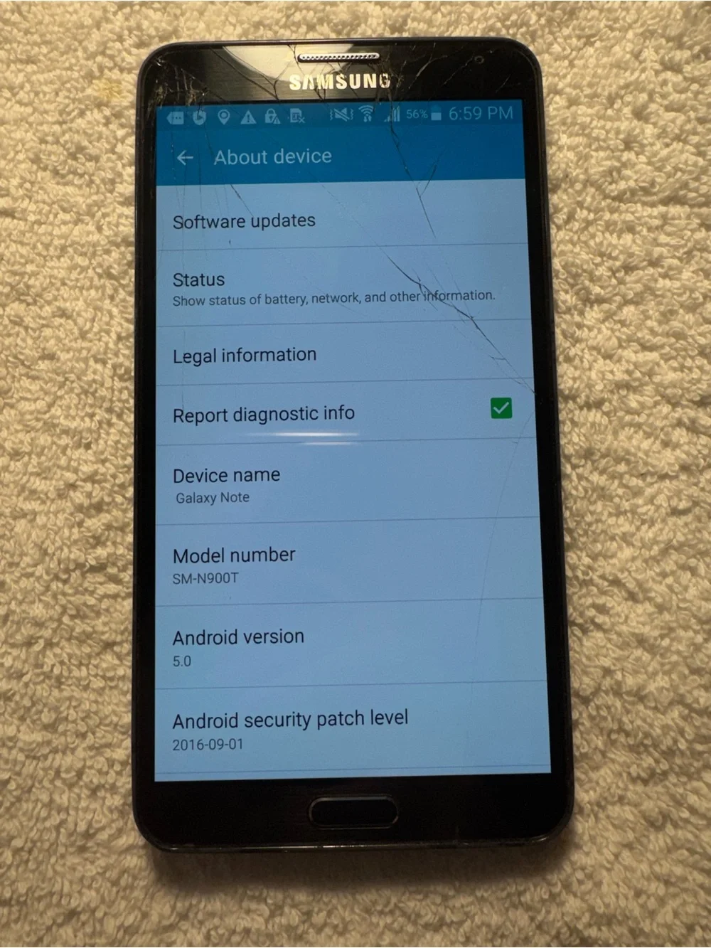 Samsung Galaxy Note 3 32GB - T-Mobile Cracked Screen